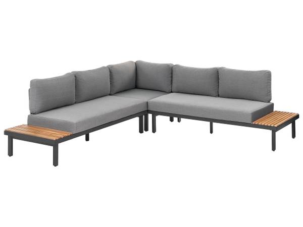 Sofa FIVIZZANO 11-tlg Braun - Dunkelgrau - Grau