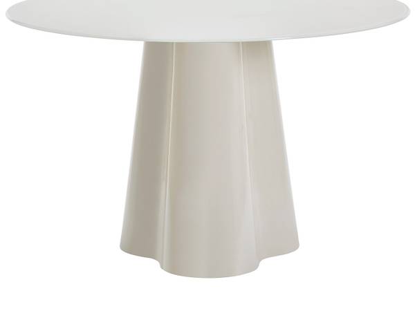 Esstisch AVALINA Beige - Glas - 120 x 76 x 120 cm