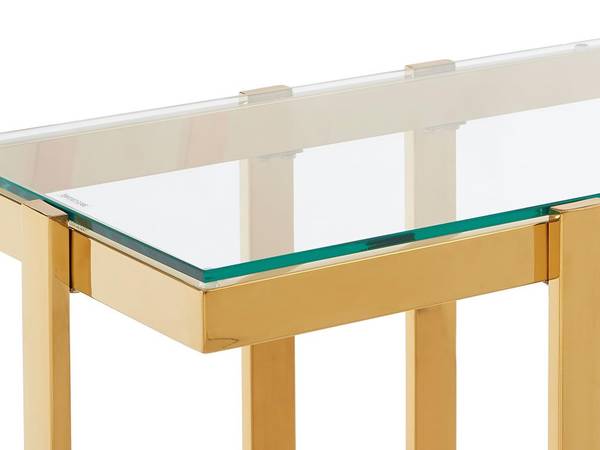 Konsolentisch VELETIA Gold - Glas - 40 x 78 x 120 cm