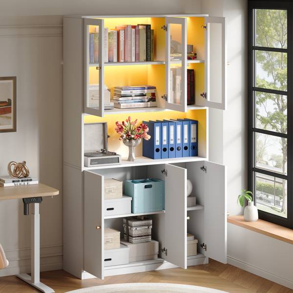 Boekenkast SHEFEve Ⅲ wit - plaatmateriaal op houtbasis - 100 x 200 x 35 cm