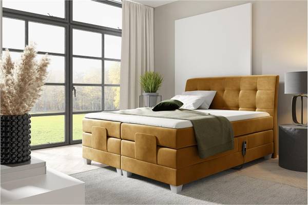 Boxspringbett DANTE Senfgelb