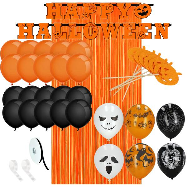 Halloween Ballons Girlande 38 Stk HA5216 Textil - 2 x 2 x 2 cm