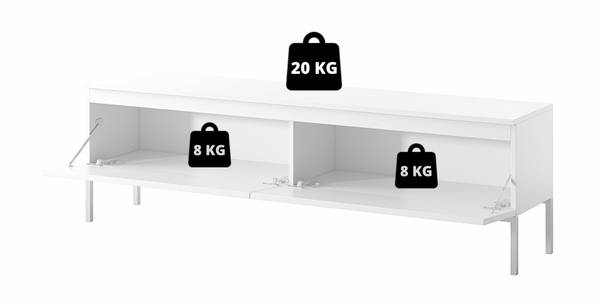 TV-dressoir BEMMI groen - melamine - 150 x 46 x 32 cm