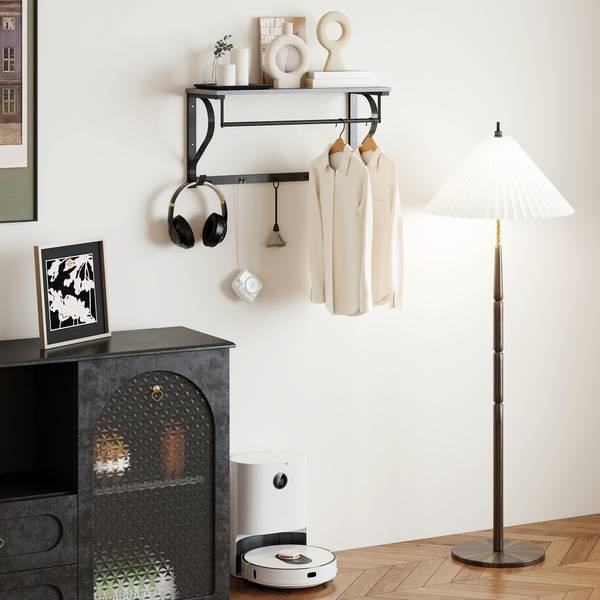 Wandgarderobe 837-607V00GY Grau - Holzwerkstoff - 25 x 36 x 70 cm