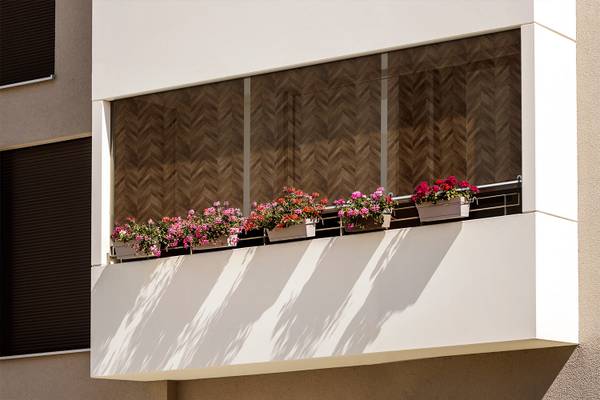 Außenrollo Lignum Tectum Braun - Textil - 40 x 180 x 1 cm