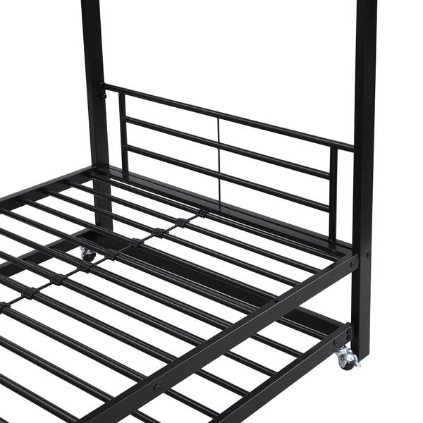 Etagenbett  Eos Ⅵ Schwarz - Metall - 95 x 160 x 204 cm