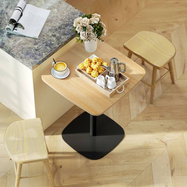 Esstisch 83A-386V81ND Braun - Stahl - 60 x 75 x 60 cm