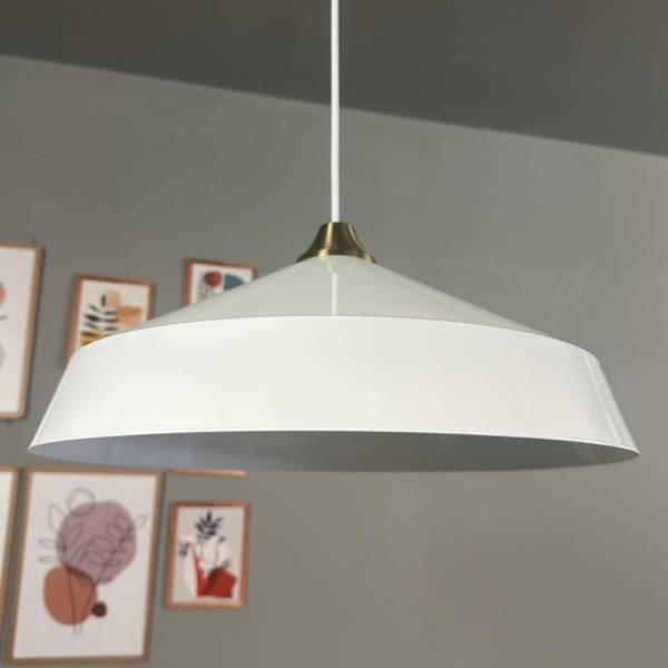 Pendelleuchte EPLema Weiß - Metall - 38 x 17 x 38 cm