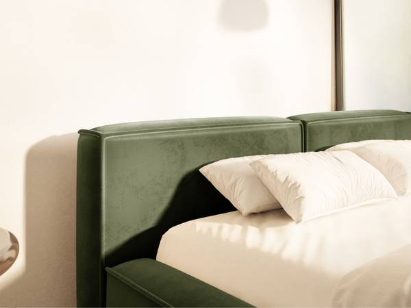 Opbergbed TILVES S olijfgroen - Ligoppervlak breedte: 180 cm