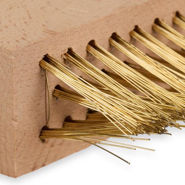 Brosse à joints en lot de 2 Marron - Doré - Acier - 14 x 12 x 4 cm