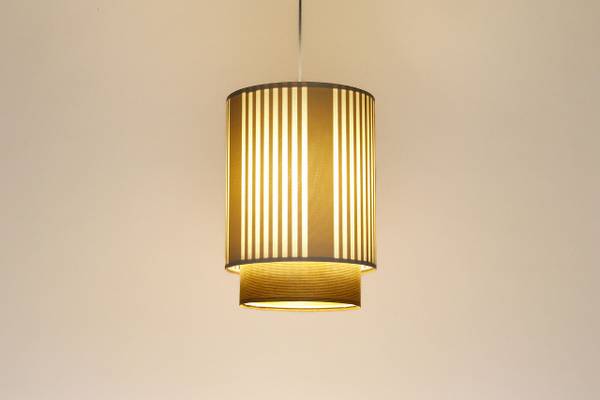 Hängeleuchte Duo Lami Line Beige - Gold