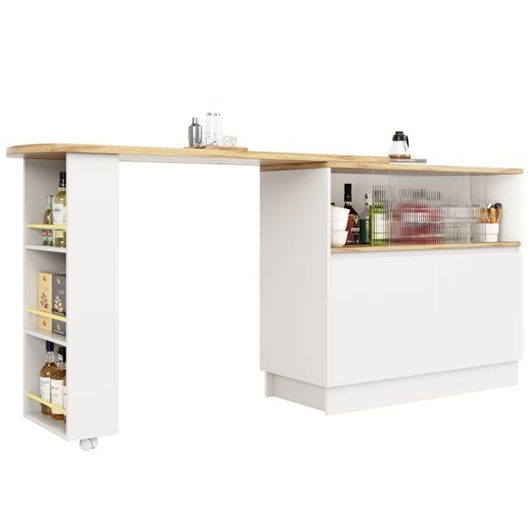 Barschrank VERTEXVEXX Weiß - Holzwerkstoff - 100 x 45 x 90 cm
