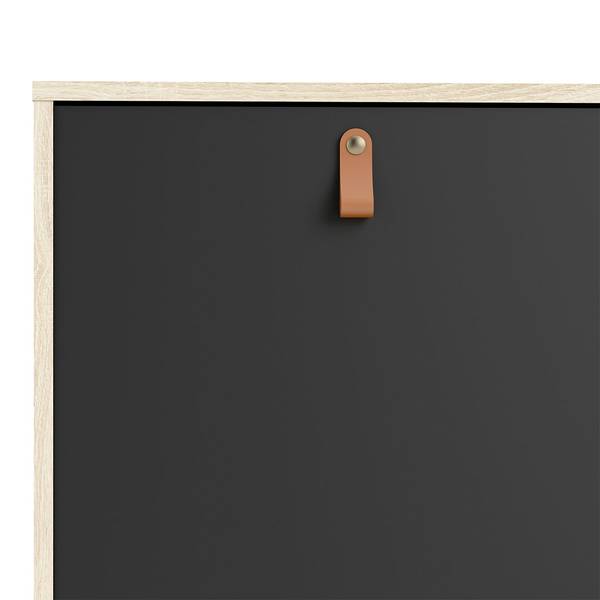 Sideboard Sady Schwarz - Holz teilmassiv - 147 x 87 x 40 cm