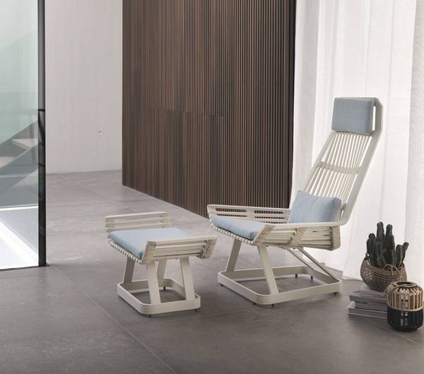 Fauteuil 10077 wit - platweefsel - 82 x 113 x 93 cm