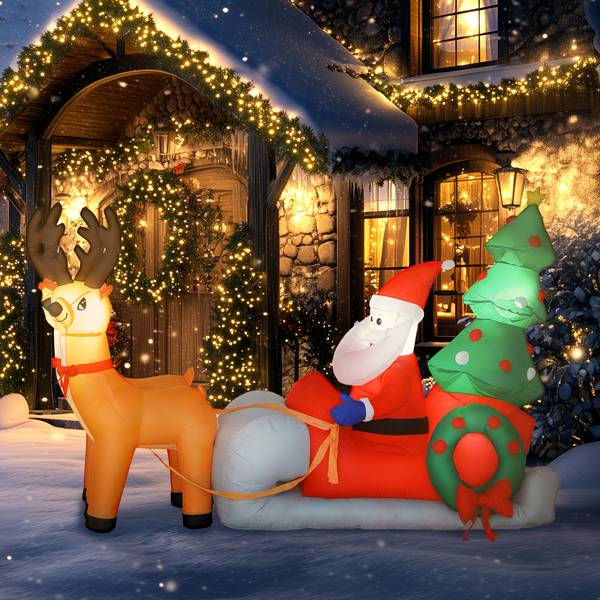 Aufblasbar Weihnachtsdeko 84J-136V90MX Textil - 90 x 150 x 216 cm