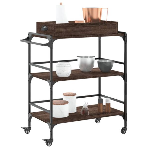 Chariot de cuisine 3032998 Marron foncé
