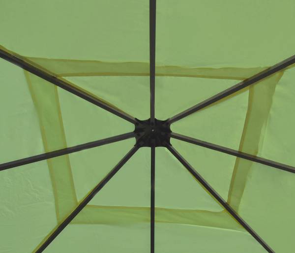 Ersatzbezug Dach für Pergola Calpe III Grün - Polyester - 380 x 1 x 380 cm