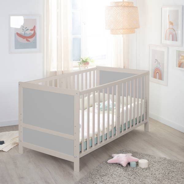 Mitwachsendes Babybett Easy Sleep Grau