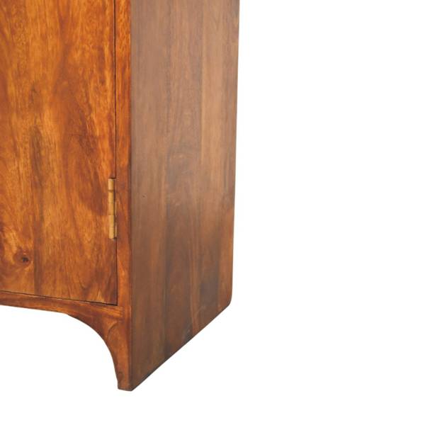 Kast Newton bruin - mango - messing - 70 x 80 x 35 cm