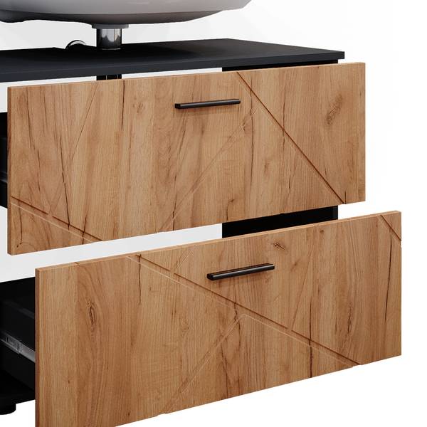 Waschbeckenunterschrank Irma 37574 Anthrazit - Braun