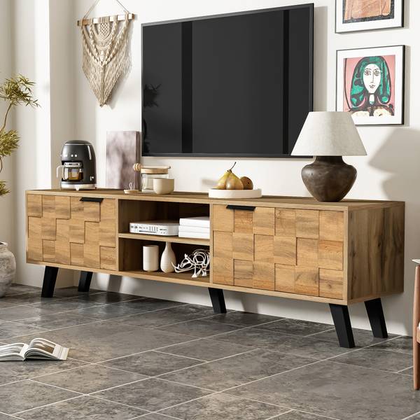 TV-Lowboard Clara Braun - Stahl - 160 x 45 x 36 cm