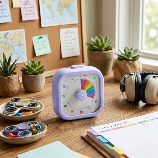 Visueller Timer eckig Violett