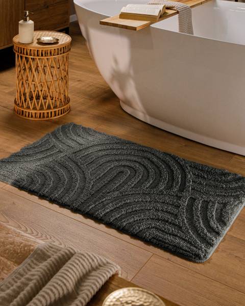 Badteppich Fiete Anthrazit - Grau - 80 x 150 cm