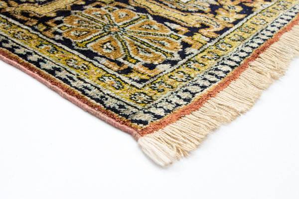 Handgeknüpft Kurzflorteppiche Pink - Seide - 105 x 1 x 169 cm