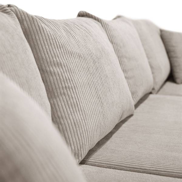 Ecksofa LAVIO U mit Schlaffunktion Beige - Polyester - 348 x 93 x 188 cm