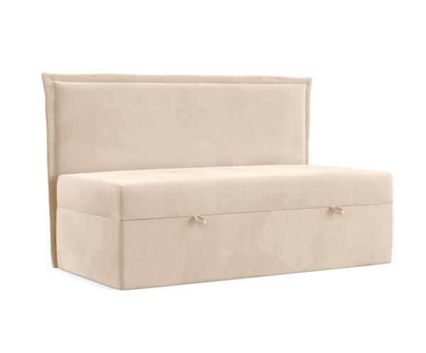 Kinder-Boxspringbett LENNOX Beige - Tiefe: 100 cm