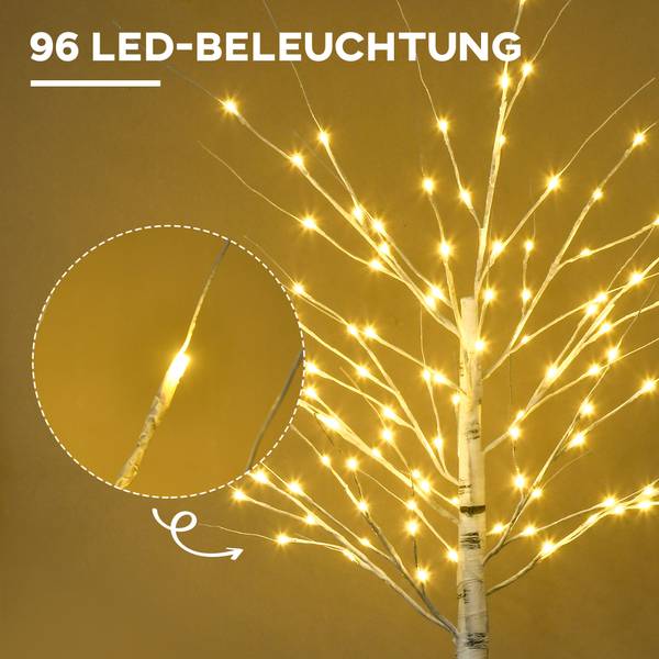 Lichterbirkenbaum 830-550V92WT 22 x 180 x 22 cm