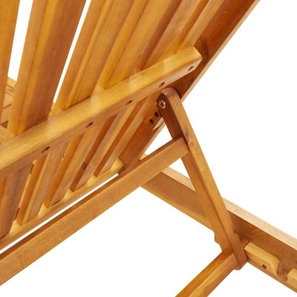 Ligbed 3325193 set van 2 bruin - acacia - 63 x 85 x 199 cm