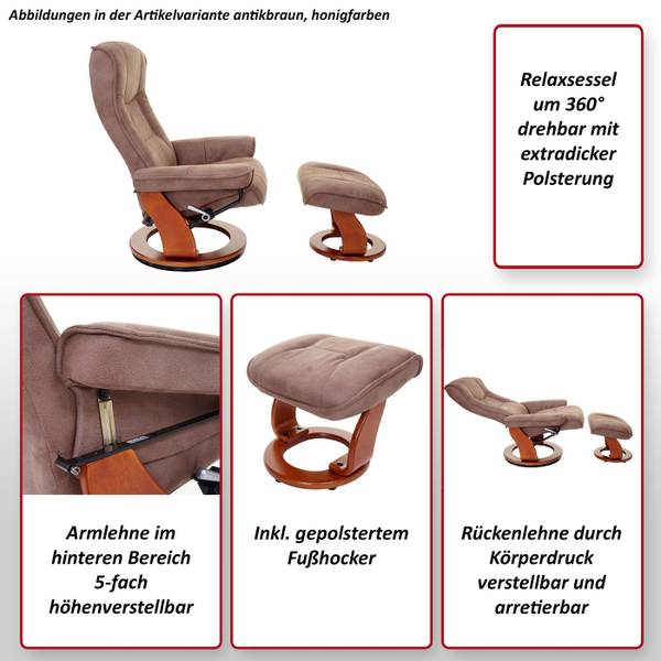 Relaxfauteuil Halifax lichtgrijs