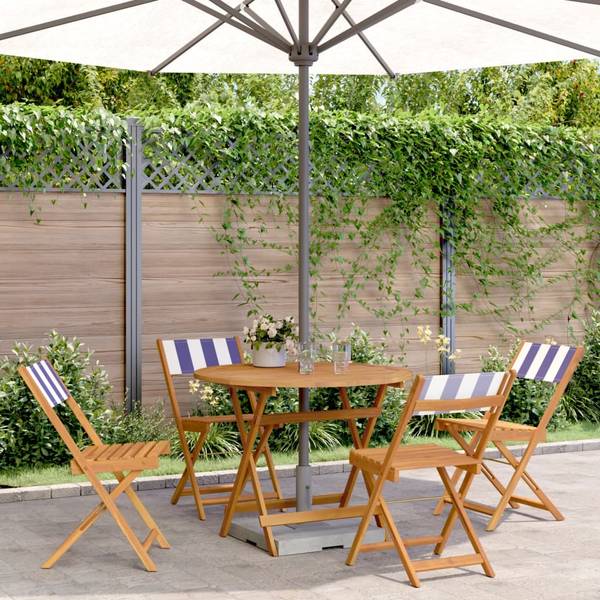 Garten-Essgruppe 3038330-3 (5-teilig) Blau - Weiß
