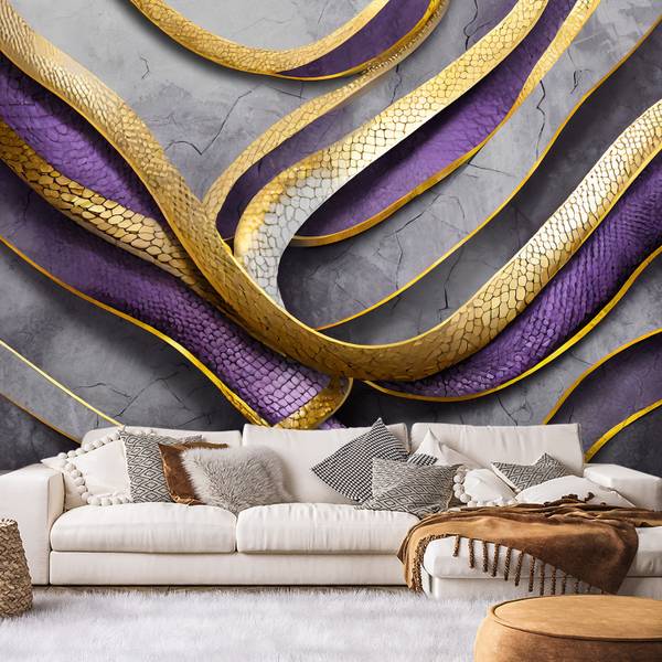 Fototapete Schlange Glamour 350 x 245 cm