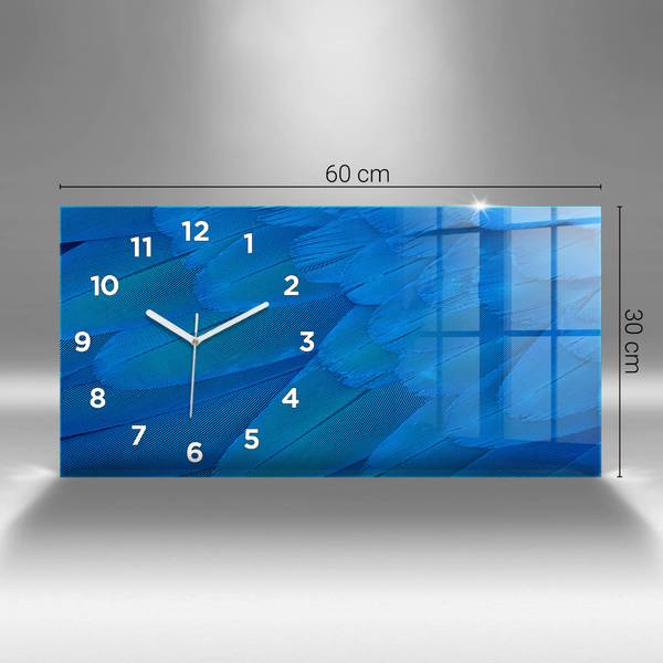 Wanduhr Sanfte Elfenbein Weiß - Glas - 60 x 30 x 1 cm