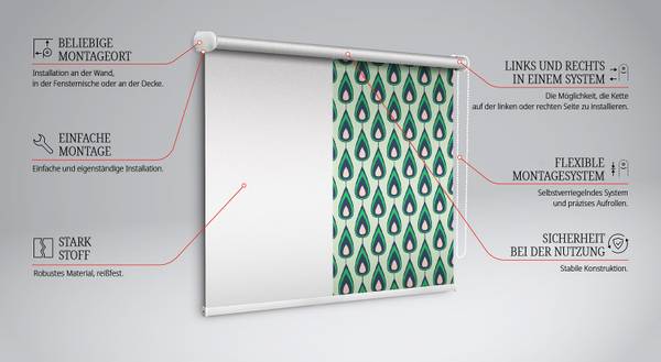 Verdunkelungsrollo GRAPHICADO 60 x 140 cm