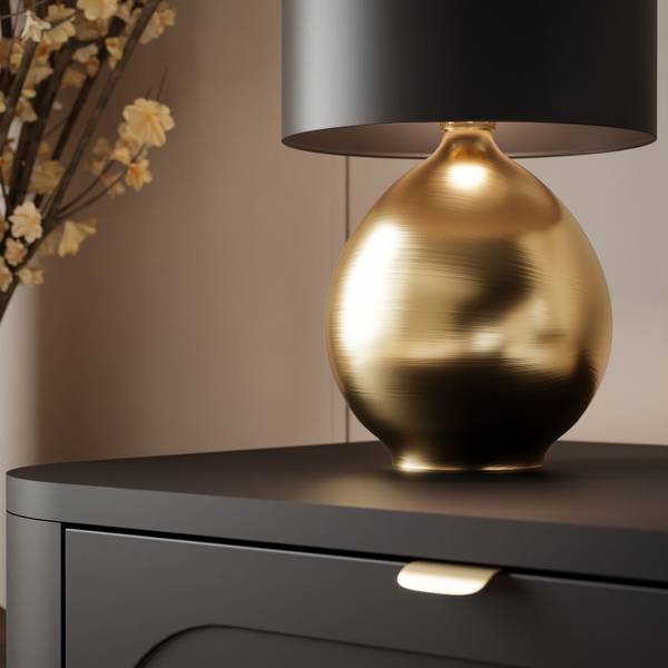 Nachttisch SHADOW 2S Schwarz - Holzwerkstoff - 60 x 61 x 40 cm