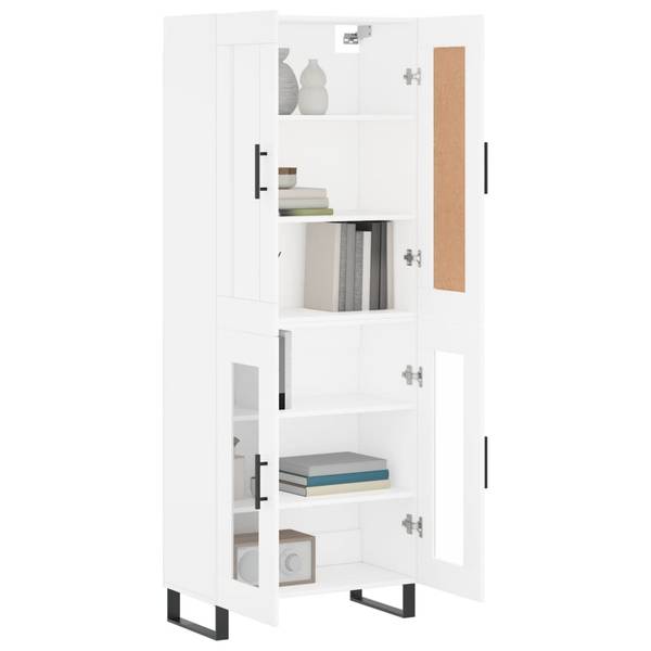 Highboard DE4131 Weiß - Holzwerkstoff - 70 x 180 x 34 cm