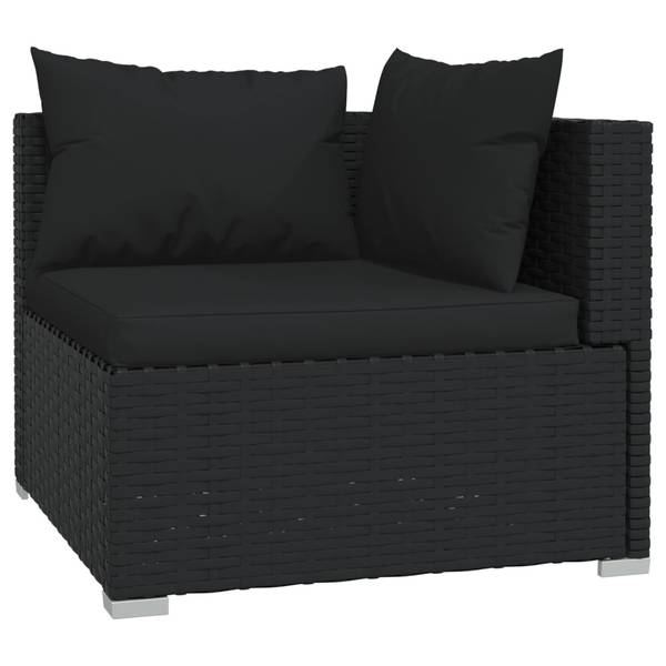 Loungeset 3017302 set van 3 zwart