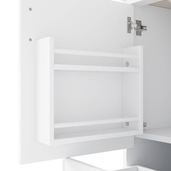 Waschtischunterschrank Eos Ⅰ Weiß - Holzwerkstoff - Porzellan - 47 x 82 x 77 cm