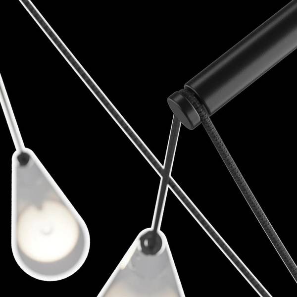 Wandleuchte Modern Jo Schwarz - Silber - Aluminium - 49 x 229 x 39 cm