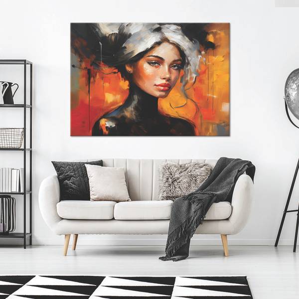 Wandbild glamour-frau 100 x 70 cm