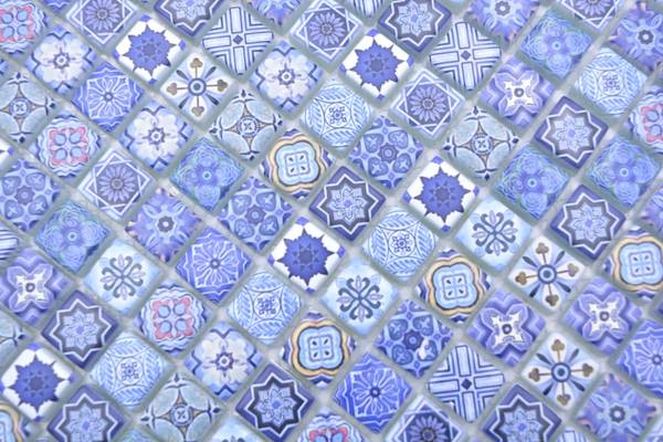 Mosaikfliesen 78-RB33 Blau - Glas - 30 x 30 x 30 cm