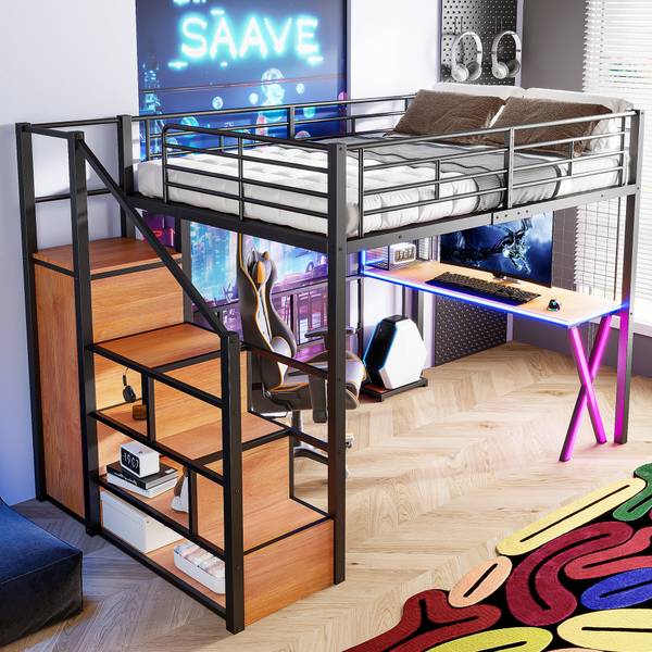 Kinderbett ｜K-308 Schwarz - 145 x 171 x 251 cm
