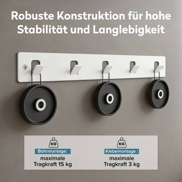 Garderobenhaken Stalo-14 Weiß