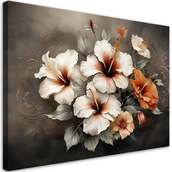 Wandbild abstrakte blume 3d 60 x 40 cm