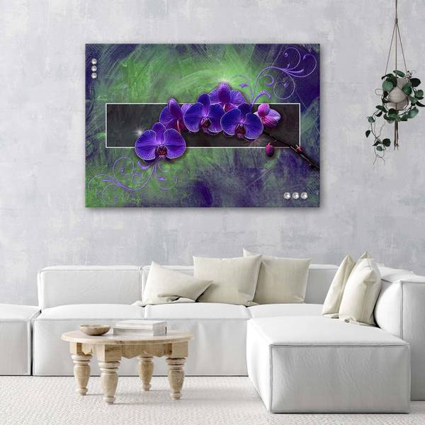 Wandbild orchidee zen spa 3d 120 x 80 cm