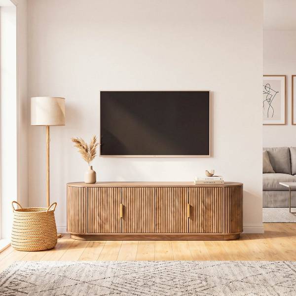 TV-Lowboard ACHILLE Braun - Holzwerkstoff - 40 x 48 x 160 cm