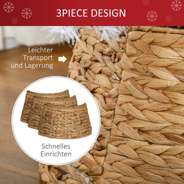 Weihnachtsbaumkragen 830-931V00ND Braun - Naturfaser - 60 x 28 x 60 cm